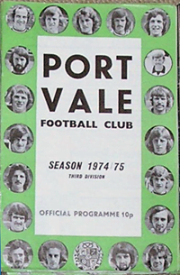 1974 Port Vale matchday programme