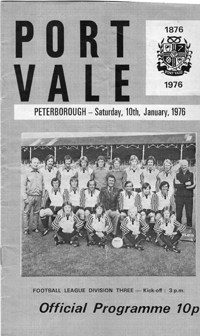 1975 Port Vale matchday programme