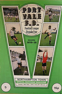 1978 Port Vale matchday programme
