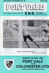 1984 Port Vale programme