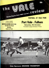 1986 Port Vale programme