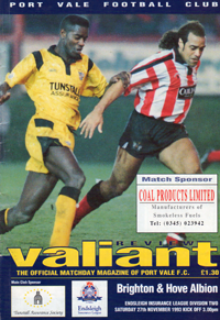 1993 Port Vale programme