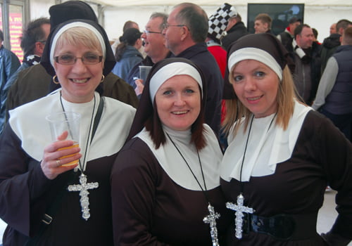 Fans dressed as nuns - Wycombe Wanderers v Port Vale, 2013
