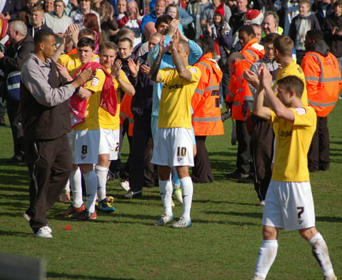 Fans celebrate promotion - Wycombe Wanderers v Port Vale, 2013