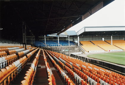 Seats in the Railway stand, Vale Park stadium