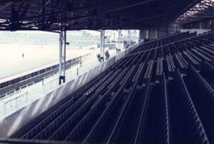 Seating in the Railway stand, Vale Park stadium