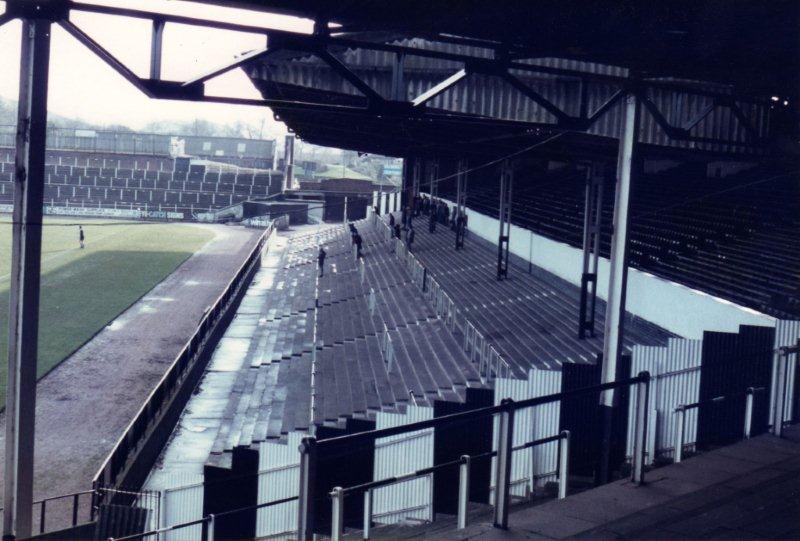 Terracing in the Railway stand, Vale Park stadium