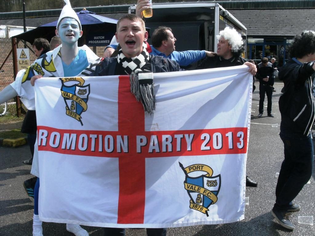 Fans celebrate promotion - Wycombe Wanderers v Port Vale, 2013