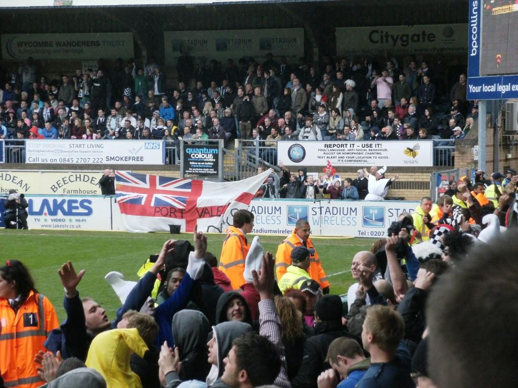 Fans celebrate promotion - Wycombe Wanderers v Port Vale, 2013