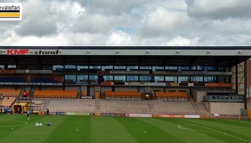 The right-hand side of the Lorne St stand, Vale Park stadium