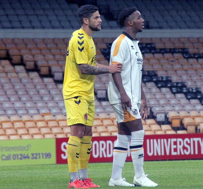 Rhys Browne in action for Port Vale against Fleetwood