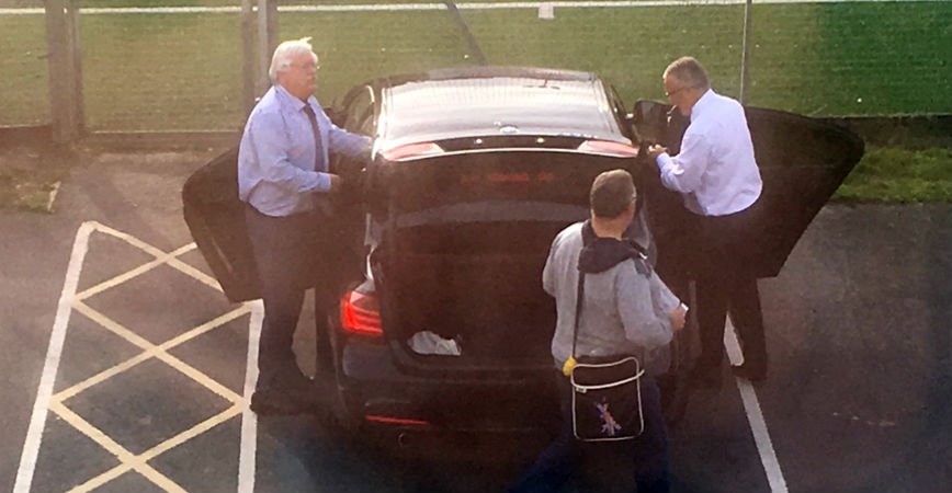 Adams watches Vale game with owner Smurthwaite
