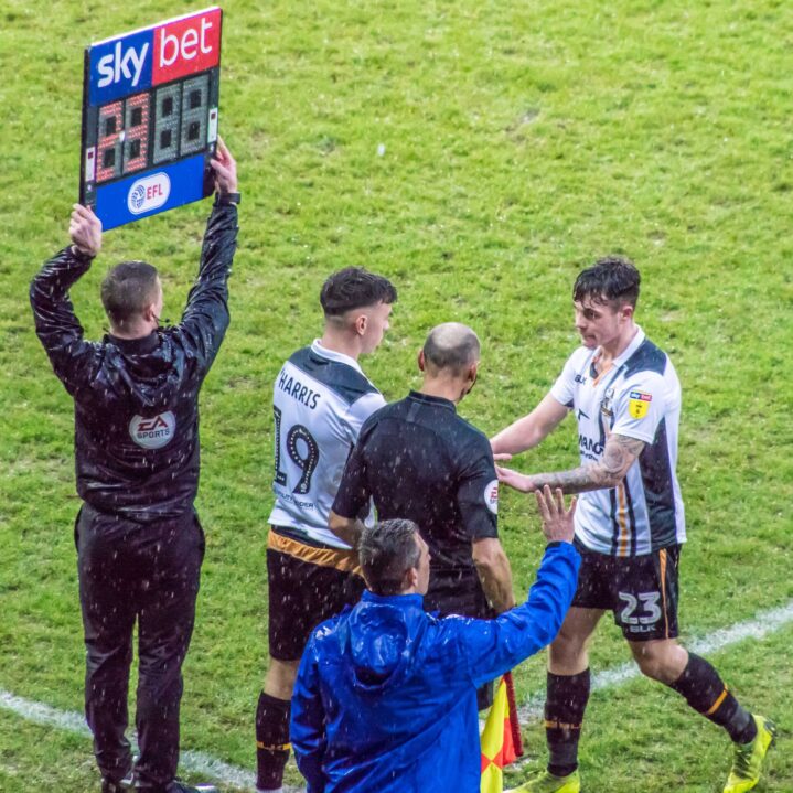 Mark Harris makes his debut against Carlisle Utd at Vale Park