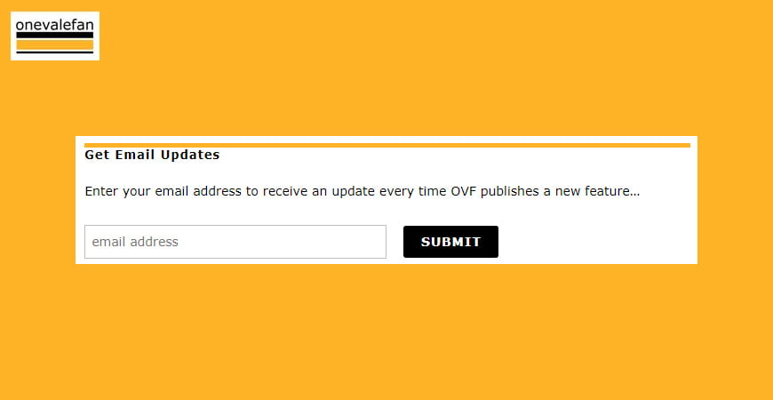 Get updated via email whenever OVF adds a new feature
