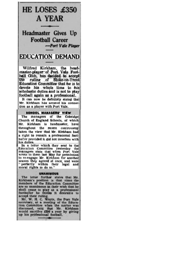 Wilf Kirkham - Birmingham Daily Gazette 02 August 1933 (1)-page-001