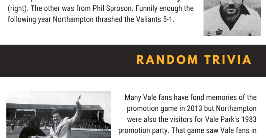 Infographic – Port Vale v Northampton Town
