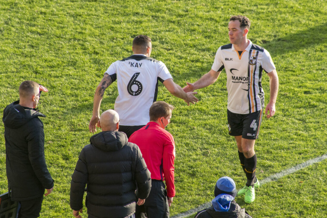 Vale v Bury Oct 18 054 - Luke Joyce and Antony Kay