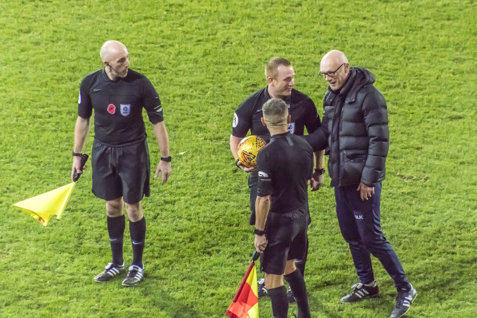 A smiling Neil Aspin after the game against Notts County