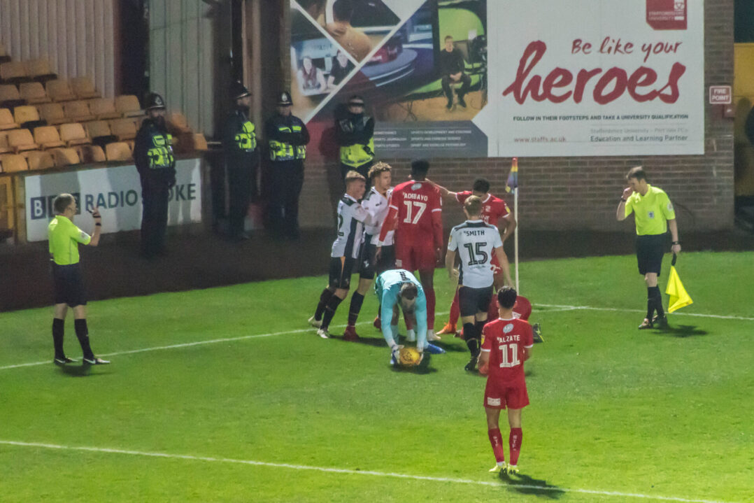 Tempers flare between Port Vale and Swindon Town players