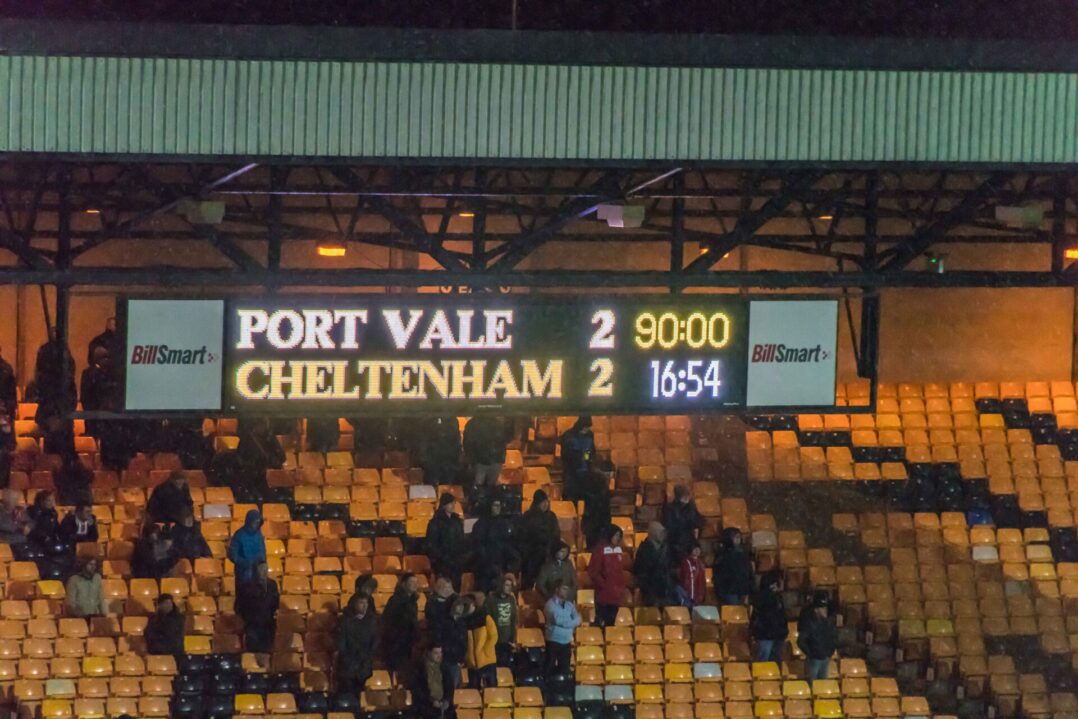 The final score for Port Vale vs Cheltenham