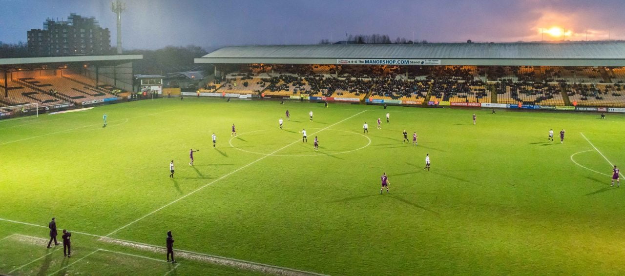 A general view as Port Vale take on Carlisle Utd