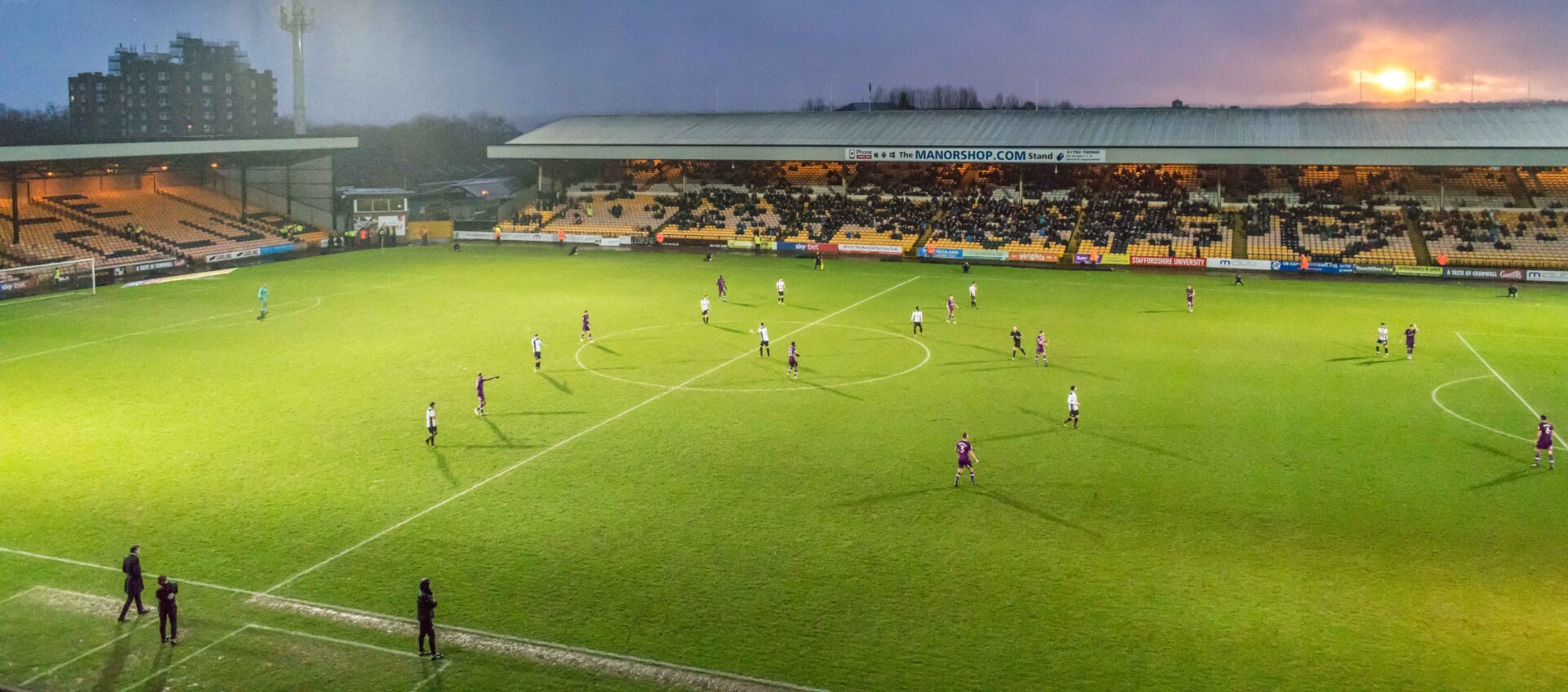 A general view as Port Vale take on Carlisle Utd