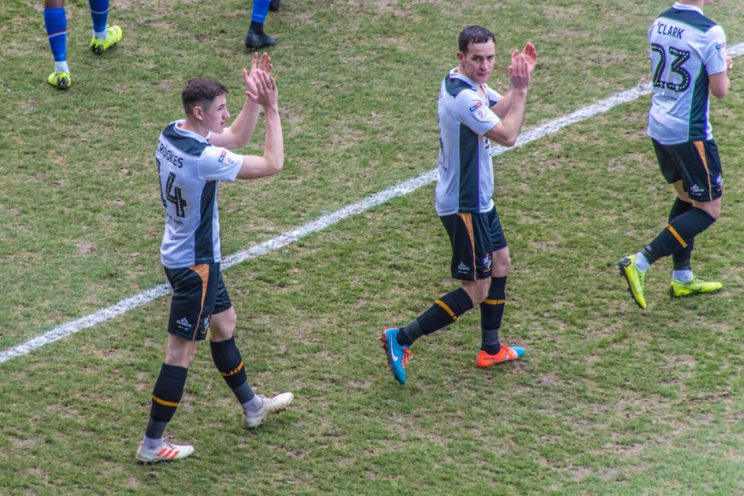 Adam Crookes and Luke Joyce applaud