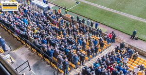 Port Vale fans in the Lorne Street stand