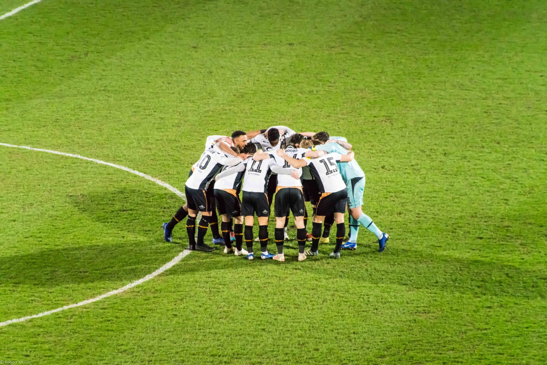 Port Vale 3-0 Yeovil: players in a huddle