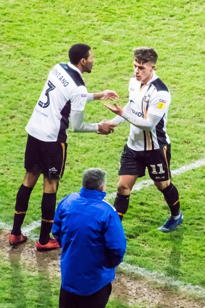 Port Vale 3-0 Yeovil: Sub Cristian Montano comes onto the pitch to replace Luke Hannant