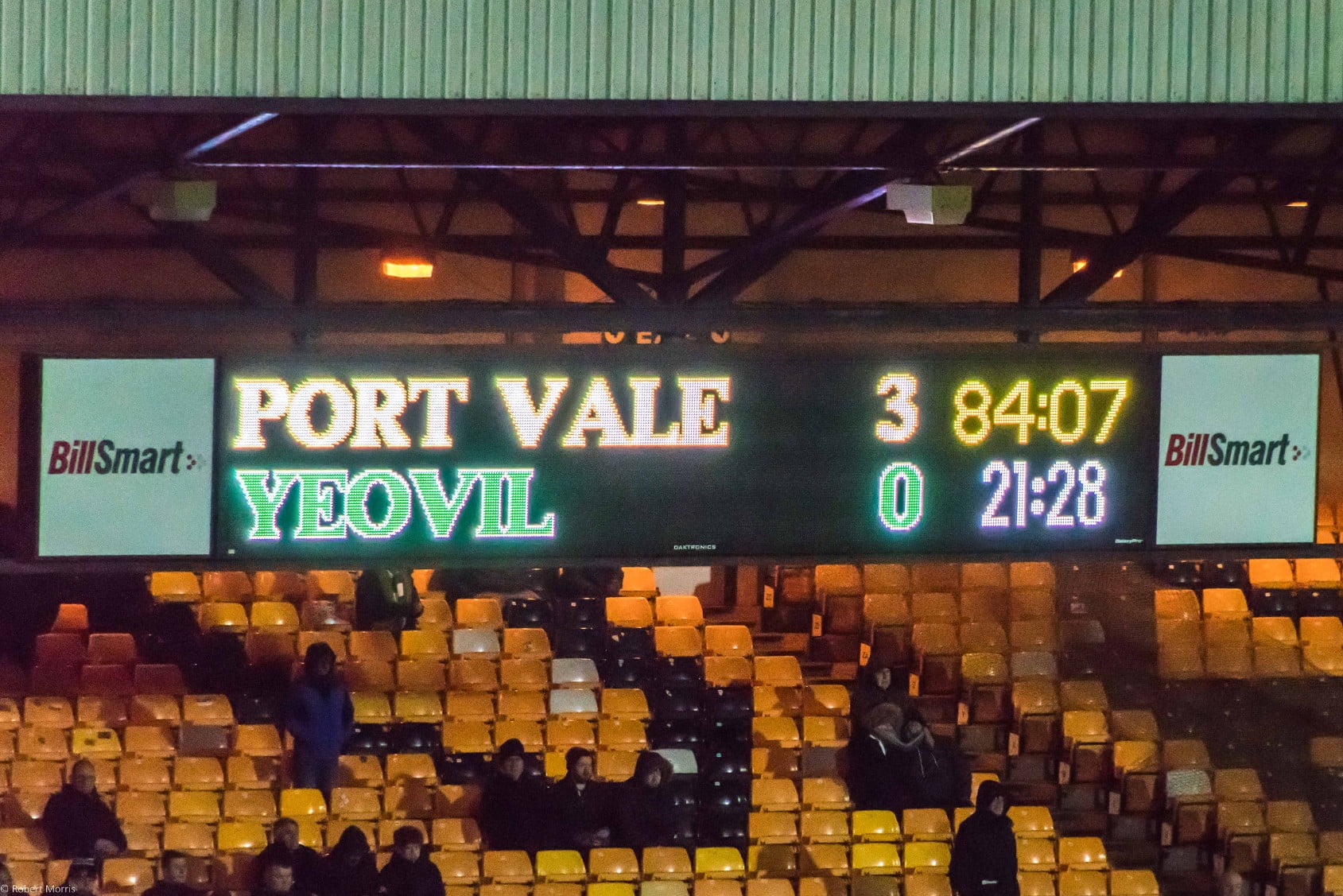 Port Vale 3-0 Yeovil: the Hamil End scoreboard