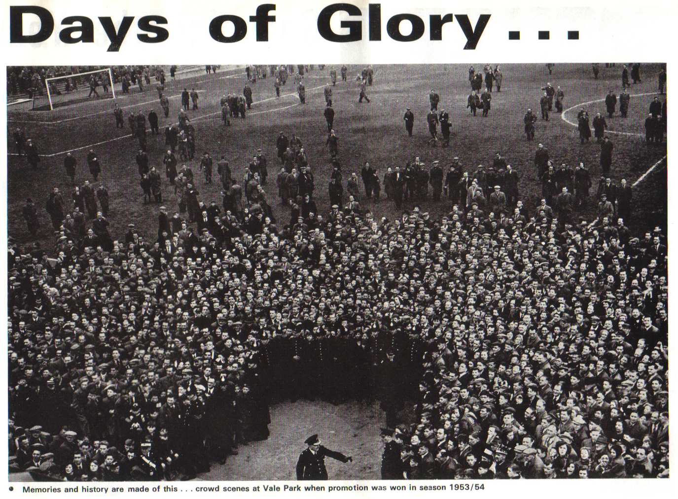 Celebrating promotion in 1954