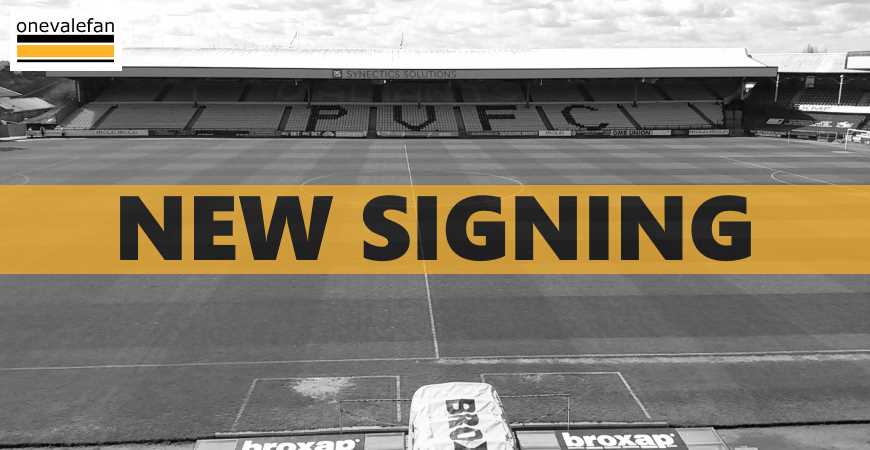 Port Vale confirm the signing of Manchester City defender