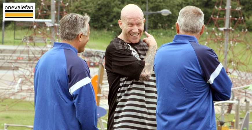 Photo Essay: Lee Hughes jokes with the management in 2013