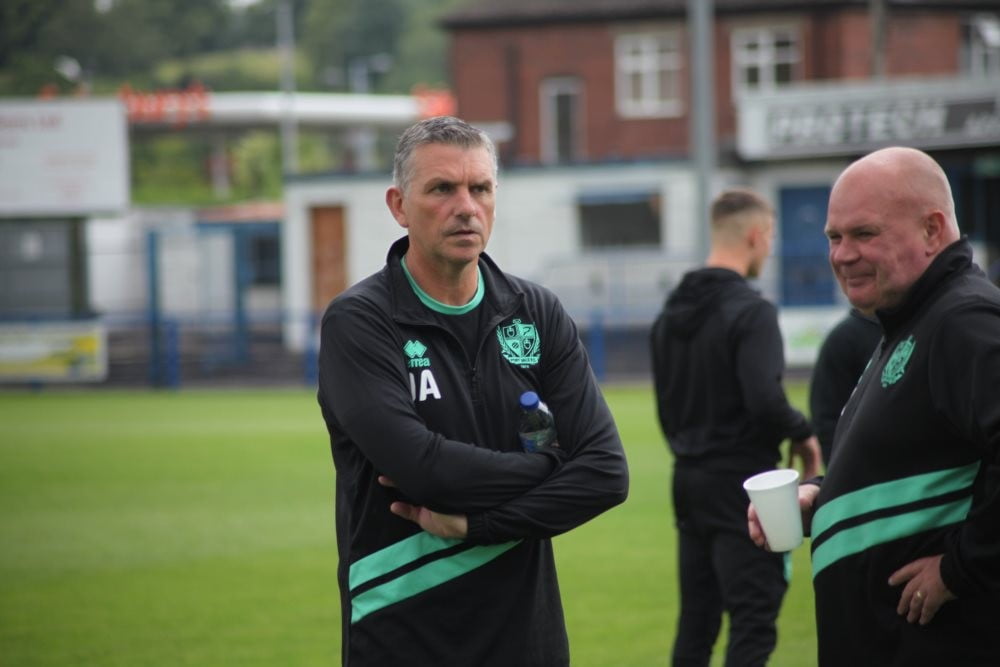 Manager John Askey and assistant Dave Kevan