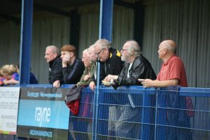 Port Vale fans at Harrison Park for Port Vale's friendly game with Leek Town