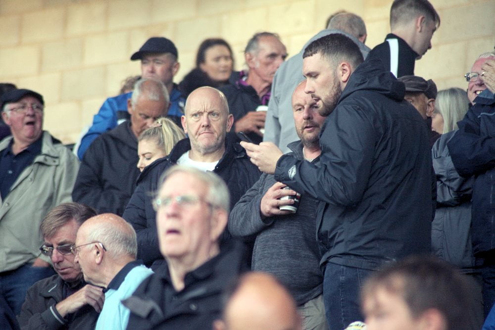 Port Vale fans at Vale Park stadium for the friendly game against Fleetwood