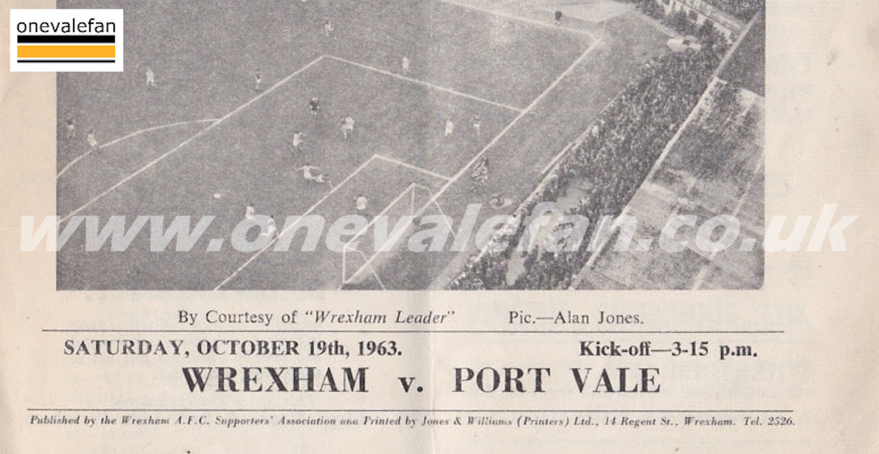 Vintage programme: read Wrexham versus Port Vale from 1963