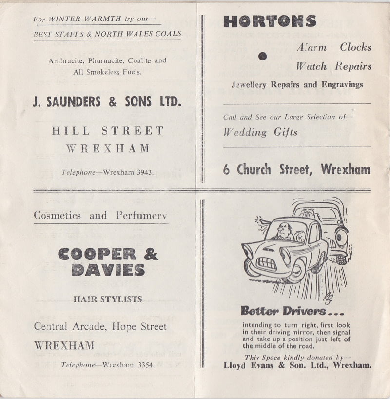 Wrexham vs Port Vale programme 1963 #8