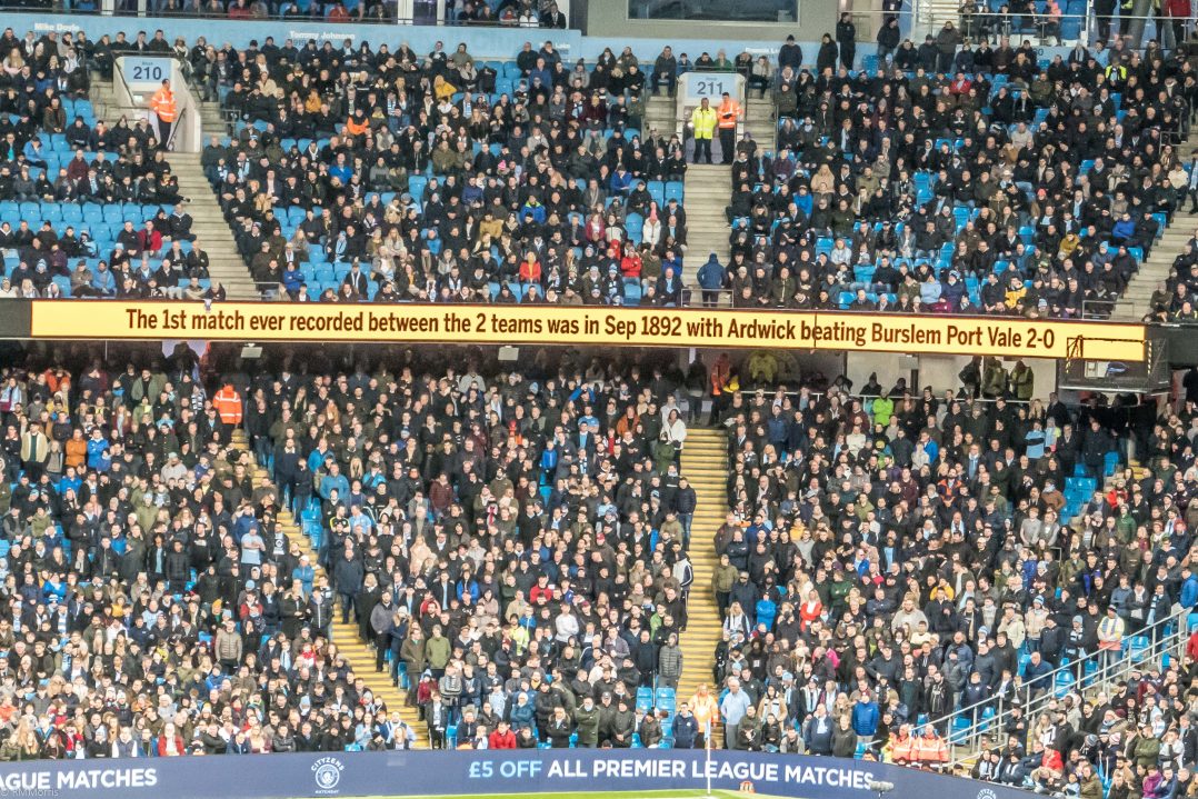 Manchester City v Port Vale FA Cup game, January 2020