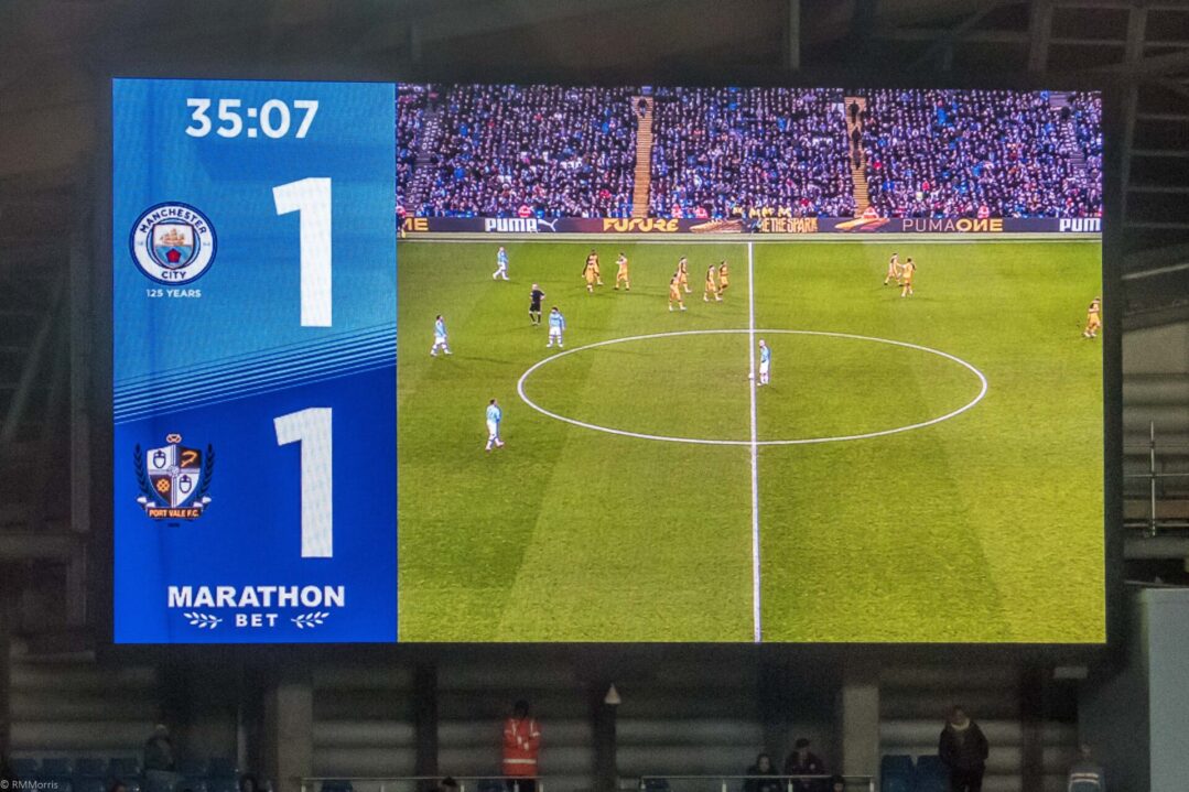 Manchester City v Port Vale FA Cup game, January 2020