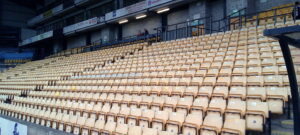 Seats in Vale Park's Lorne Street stand