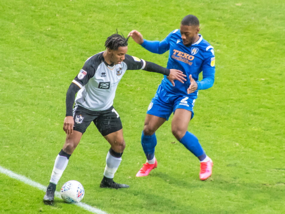 Rhys Browne on the ball