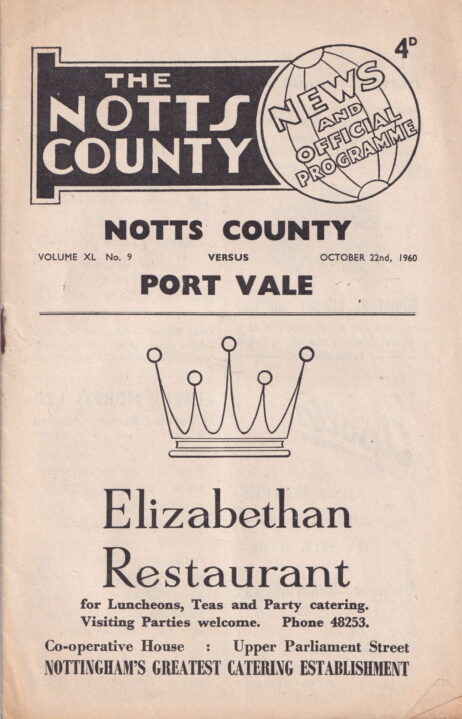 Notts County v Port Vale, 1960