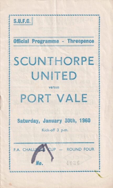 Scunthorpe United v Port Vale 1960