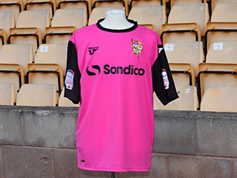 Port Vale's pink kit 2012
