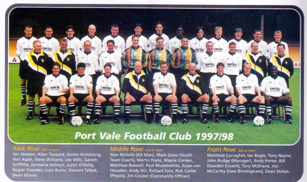 Port Vale 1997-98 team photo