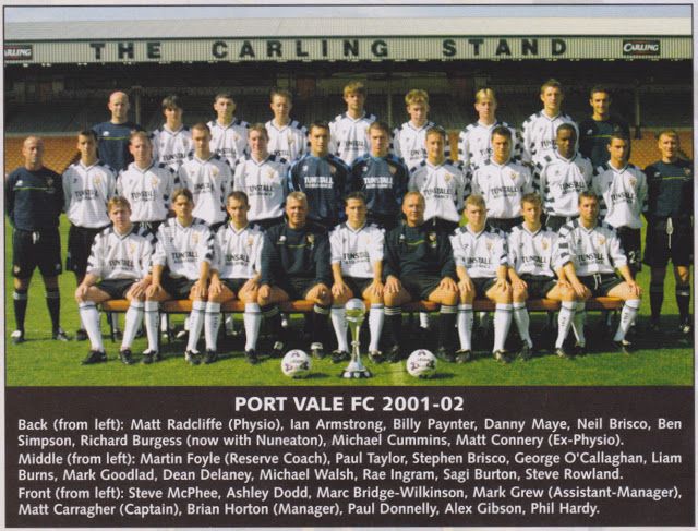 Port Vale 2001-02 team photo