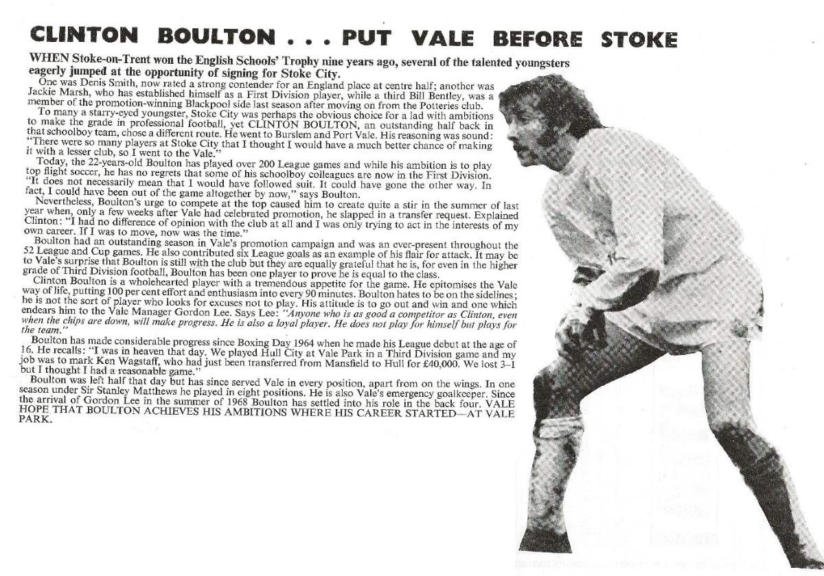 Clinton Boulton article