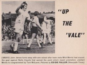 Port Vale players celebrate promotion in 1970